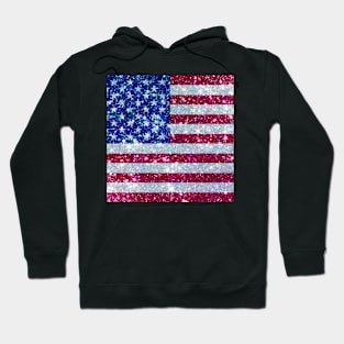 American Flag Glitter Sticker Hoodie